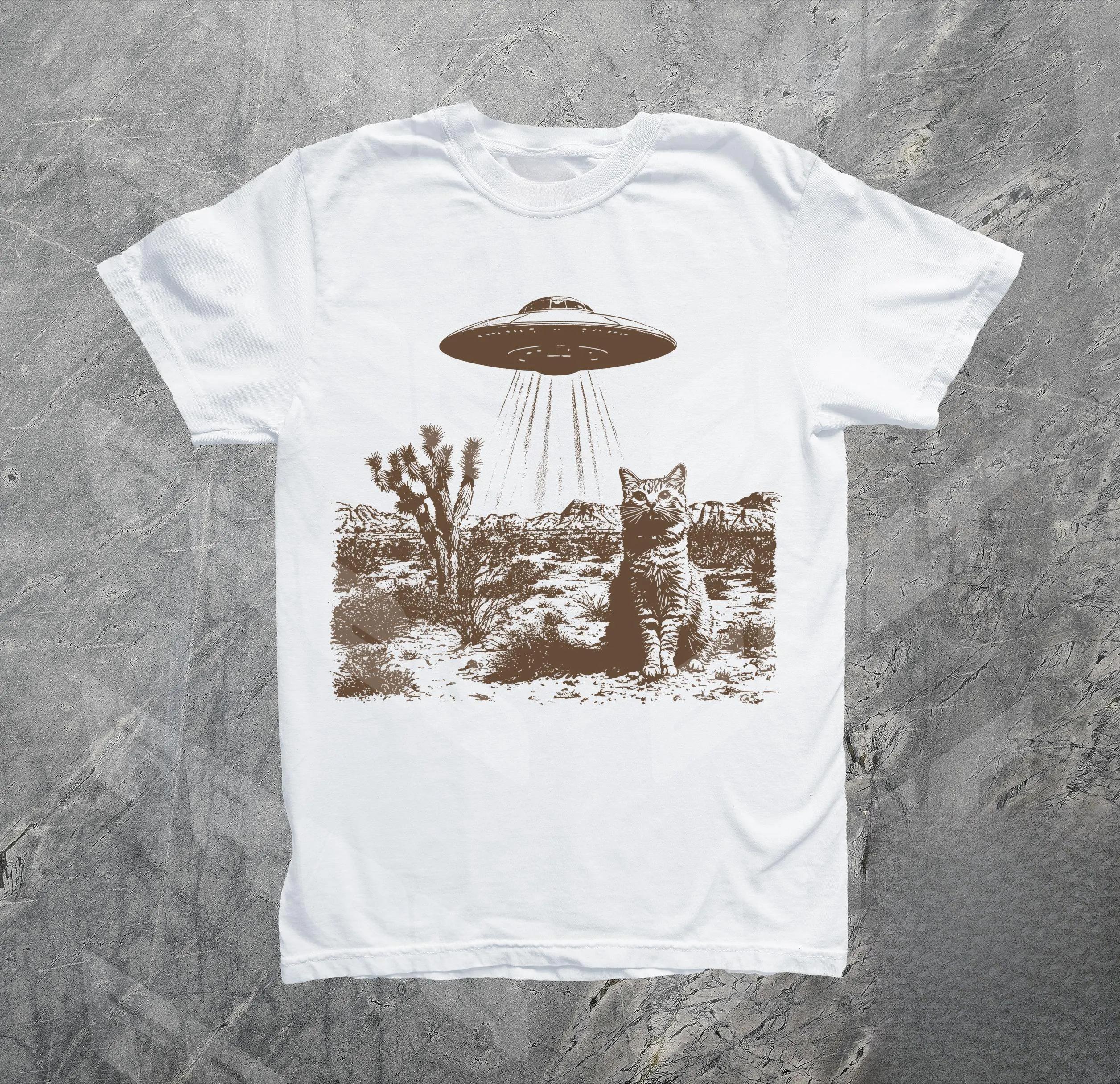 

Vintage UFO Cowboy Cat Shirt Retro TShirt Retro 90s Western TShirt Rodeo Shirt Wild West Kitten Shirt Funny Gag Gift Tee S