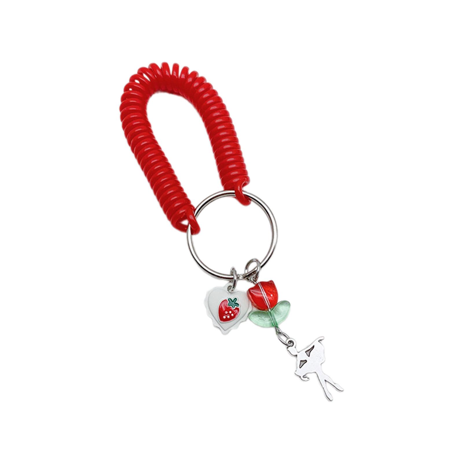 

Цветной брелок для мобильного телефона с выдвижной пружиной, эластичный шнур, цепочка для телефона, сумка, кулон, удобный аксессуар красный