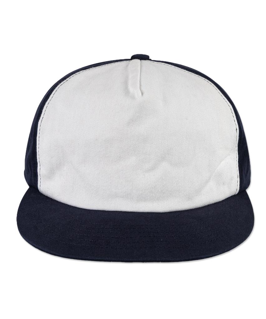Chaebteo Standard 5-Panel Two-Tone Washing Ball Cap-Navy