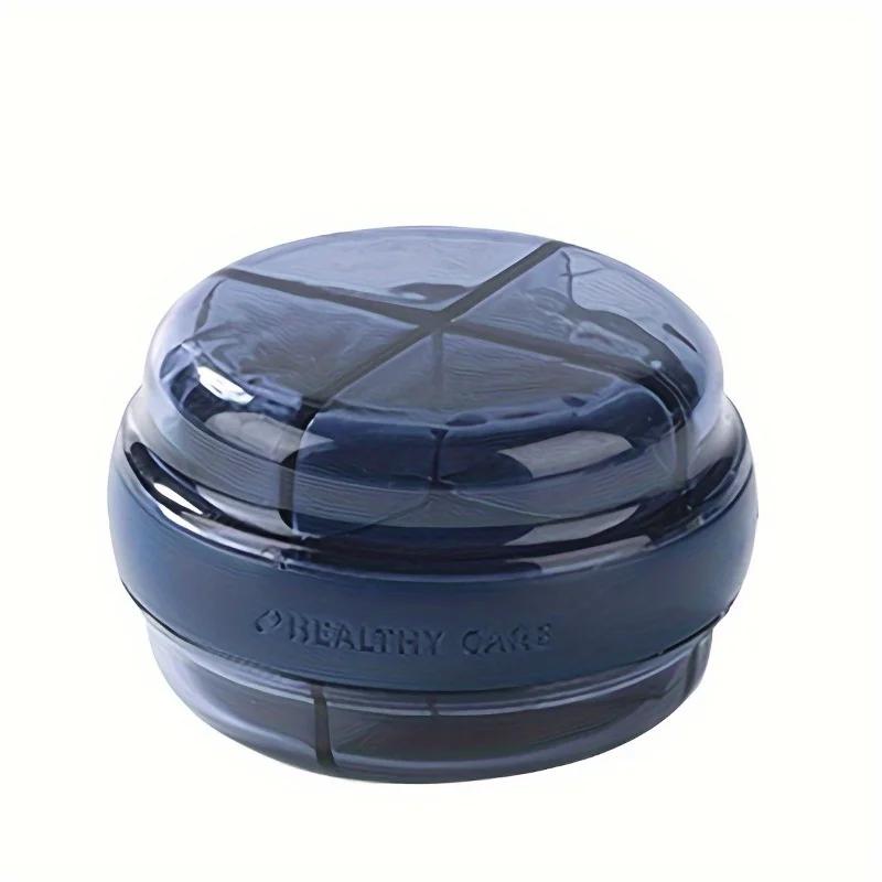 1PC Portable Pill Box, Household Moisture-proof Four-color Classification Divided Pill Carry-on Storage Box