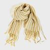 LINEN STRIPE YELLOW SCARF