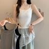 Women Ribbed Cami Tank Top Lace Hem Sleeveless Spaghetti Strap Vest Casual Summer Basic Camisole Plus Size