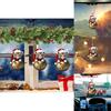 Car Decor Keychain With Cute Tiger Wearing Christmas Hat Design Acrylic Pendant For Home And Travel