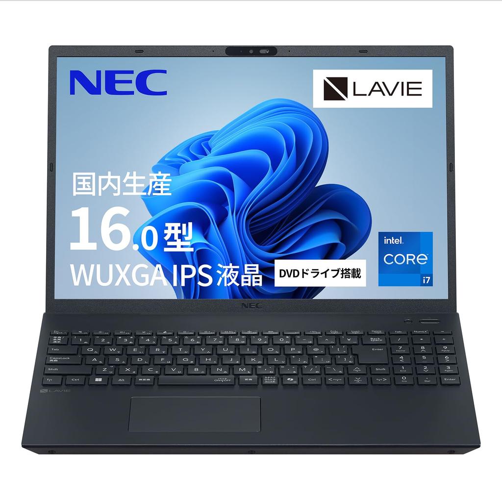 NEC LAVIE N16 Laptop in 2019 16GB 512GB DVD Super Multi Windows Battery Pearl Black (Made Japan, Summer) 16.0-inch Intel® Core™ i7-1355U, Memory, SSD,