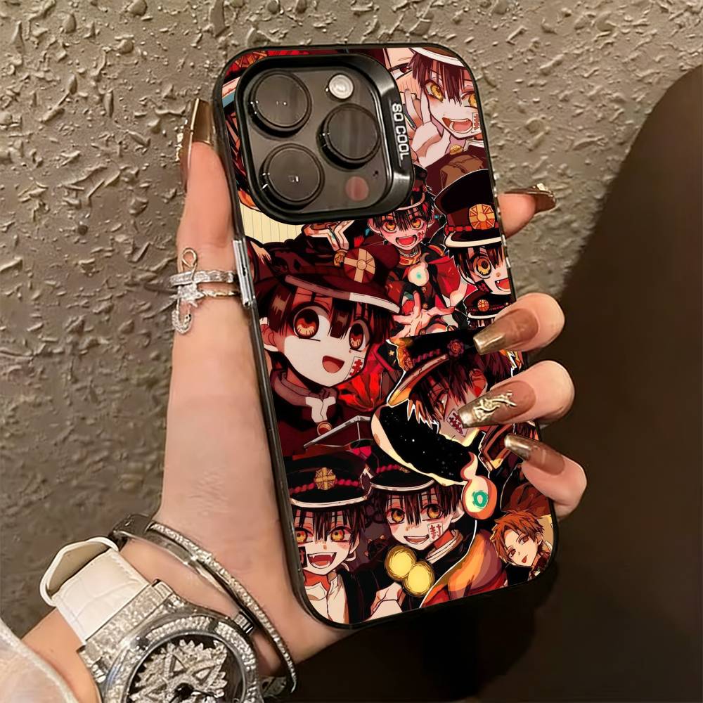 Toilet-Bound Hanako-kun Cute Phone Case For iPhone 17,16,15,14,13,12,11 Plus,Pro Max,XS,Colorful Silver Phone case Funda Cover
