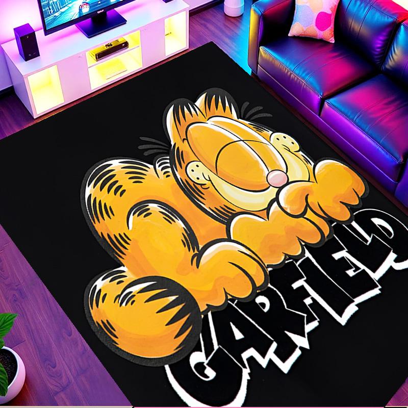 Garfield Print Rug, Washable Floor Carpet, For Entryway Dorm Laundry Room Office Study, Home Decor Birthday Christmas Gift