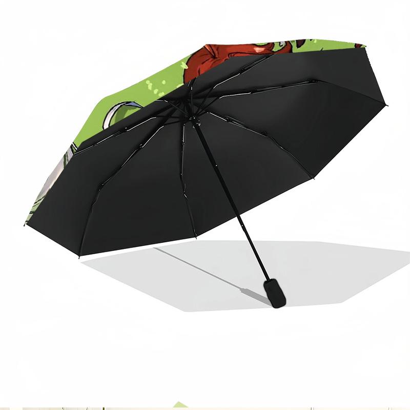 Genshin Impact Print Automatic Open Close Umbrella, Portable Foldable Umbrella, for Outdoor Commute Camping Trip, Ideal Birthday Gift