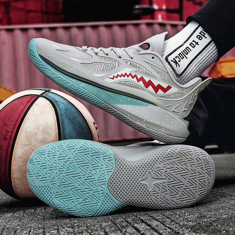 Spring and summer low-top basketball shoes Mesh Jaws actual basketball shoes Middle school students professional competition sports training shoes