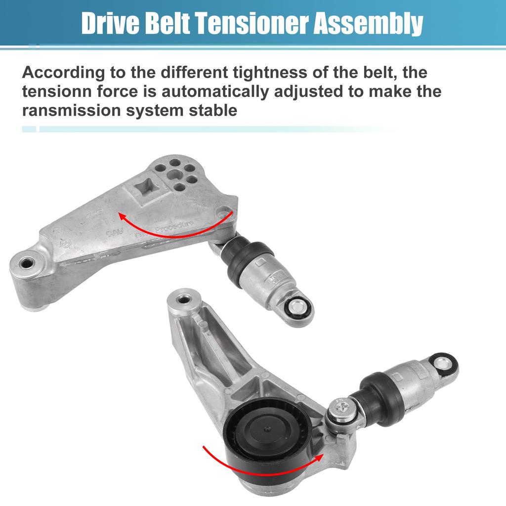 X AUTOHAUX Belt Tensioner Pulley Assembly for Jeep Wrangler 2012-2017 and Jeep Wrangler JK 2018 (Part Number: 4627038AA)