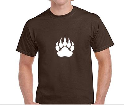 Bärenklaue T-Shirt Wildnis Natur Abenteuer Grizzly Dunkelbraunes T-Shirt