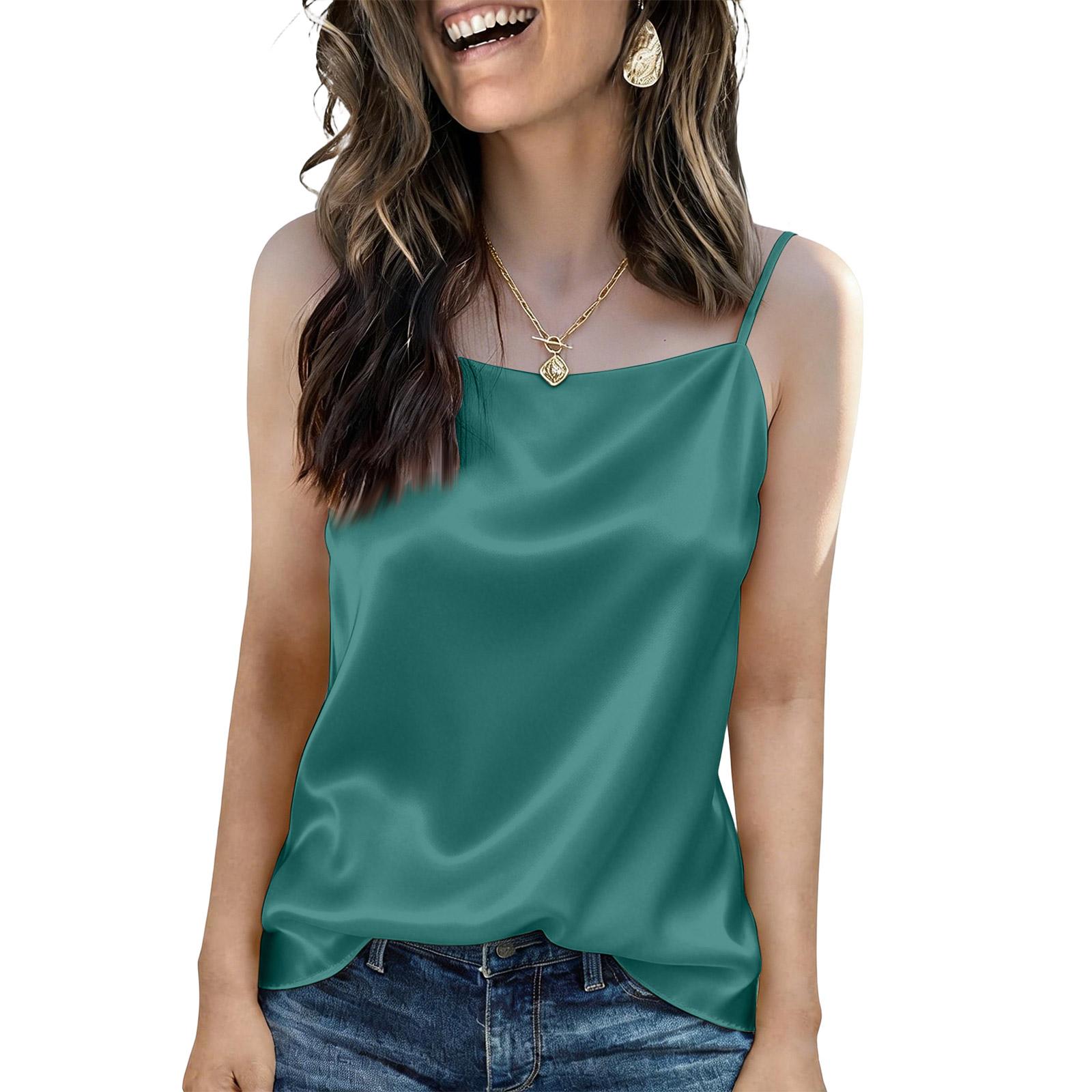 Fashionable Off-shoulder Silk Camisole For Women, Perfect For Summer Wear. S