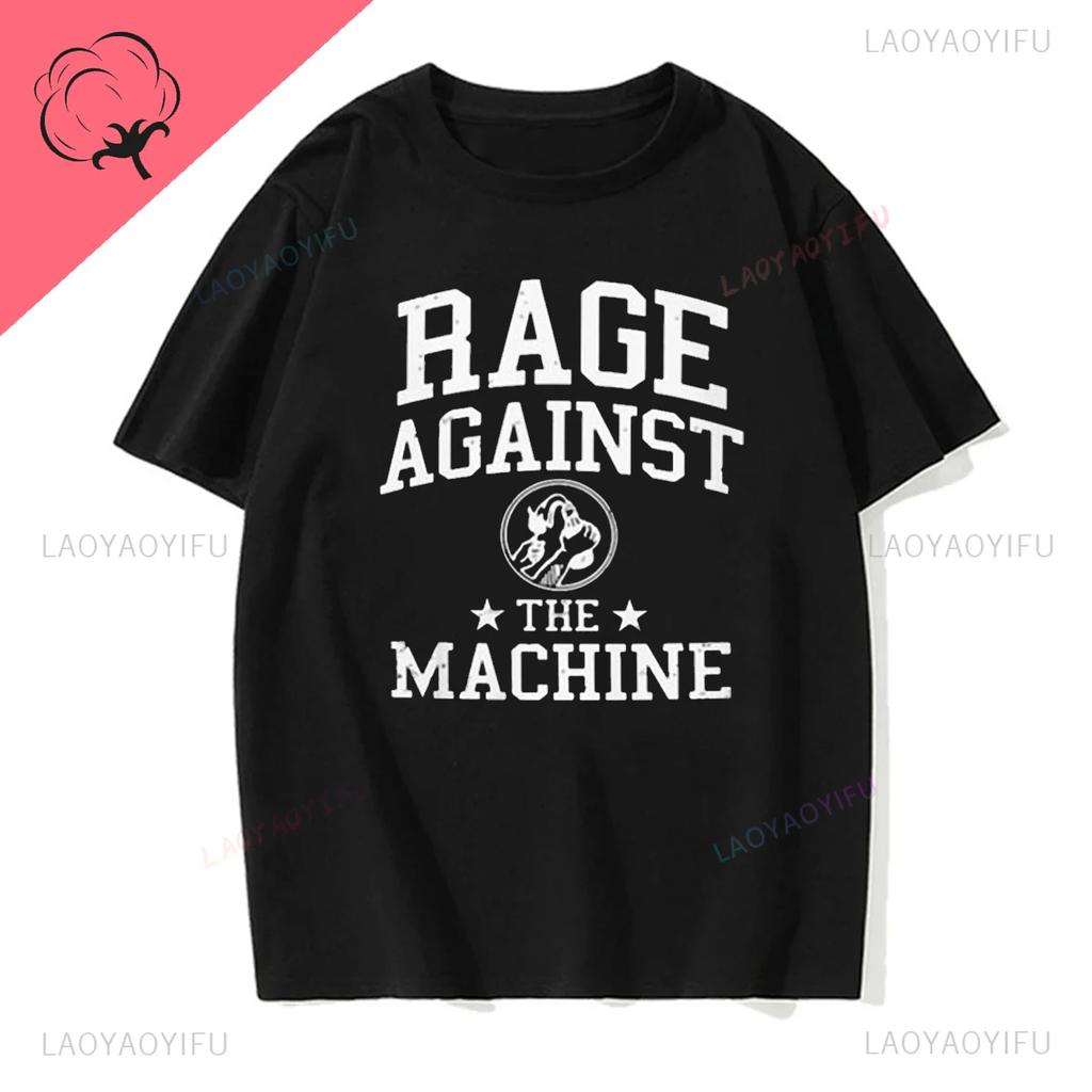 Rage Against The Machine Buchstaben T-Shirts RATM Rap Metal Rock Liebhaber Hipster Streetwear Premium Sommer Rundhals Hipster T-Shirt