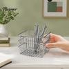 Office Supplies Storage Organizer Pen Holder/Storage Basket, Hollow Grid Iron Tube, Multipurpose Small Object Durable Pencil for Stationery And Makeup