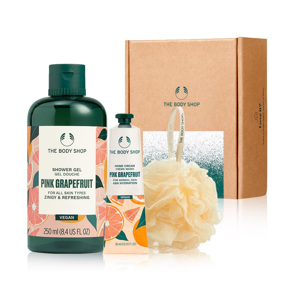 [The Body Shop] Pink Grapefruit Shower Gel & Hand Cream 2-Piece Gift Set (with Shopping Bag)