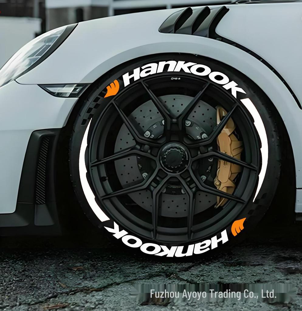 3D Personalisierte Auto-Reifen-Buchstaben-Aufkleber - Reflektierend, Integrierter Stil, Anpassbar