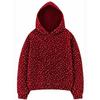 Sudadera con capucha de strass para mujer, manga larga, holgada, corta, con capucha, sudadera casual de calle