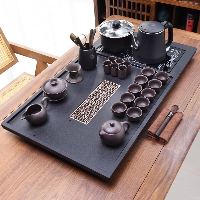 Modern Automatic Quartz Stone Tea Tray Set