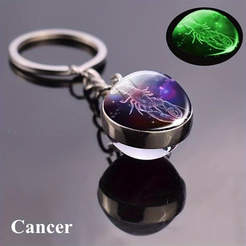 Double-sided Twelve Constellation Luminous Keychain
