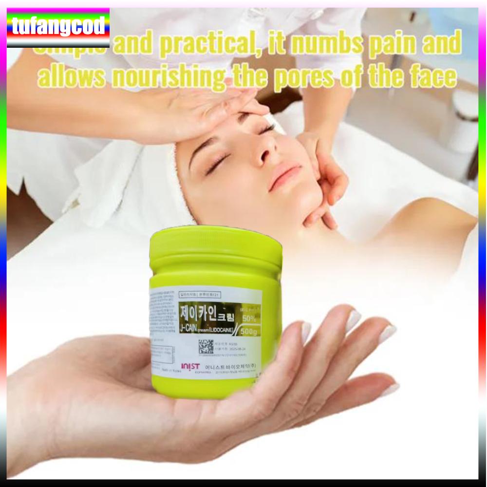 Tufangcod 500g Tattoo-Anästhetikum, schnelle Hautbetäubung, 50 % gelbe Creme, semipermanent