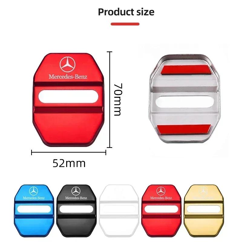 4pcs Car Door Lock Cover Auto Protection Case For Mercedes Benz B/C/E/S Class A Class C200L GLC GLE CLA Accessories Car Styling DV1