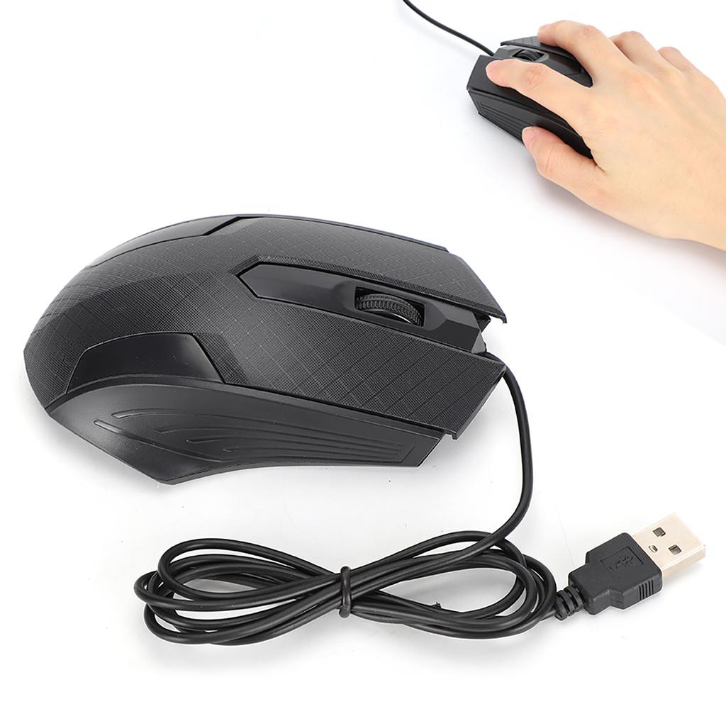 Wired Mouse Professional Office Laptop Computer Tool 2400dpi Human Engineering DesignBlack Q57