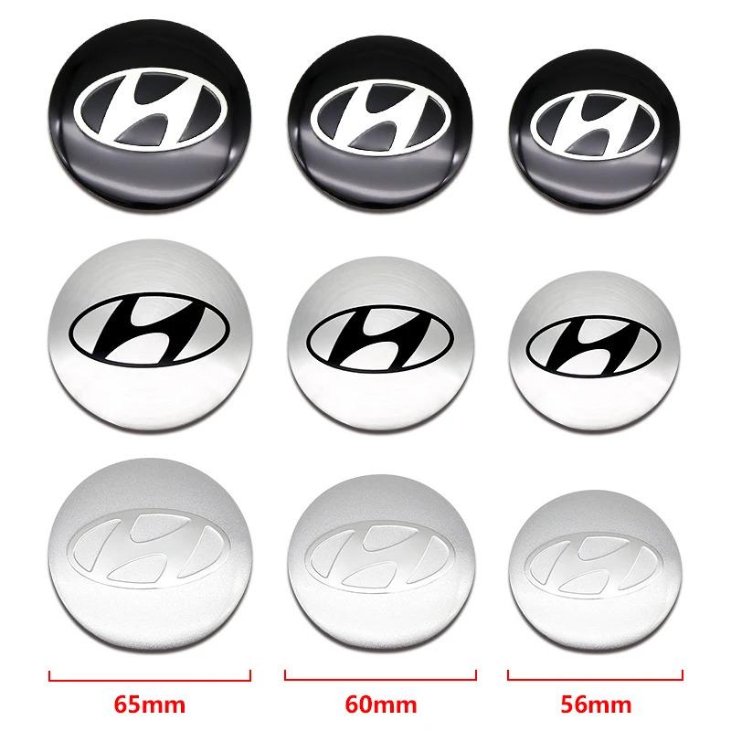 Autocolante Capac Central Butuc Roată Mașină Logo Hyundai 56mm 60mm 65mm Decal Aluminiu Pentru Tucson Accent Elantra Santa Sonata I20 I30 ix25