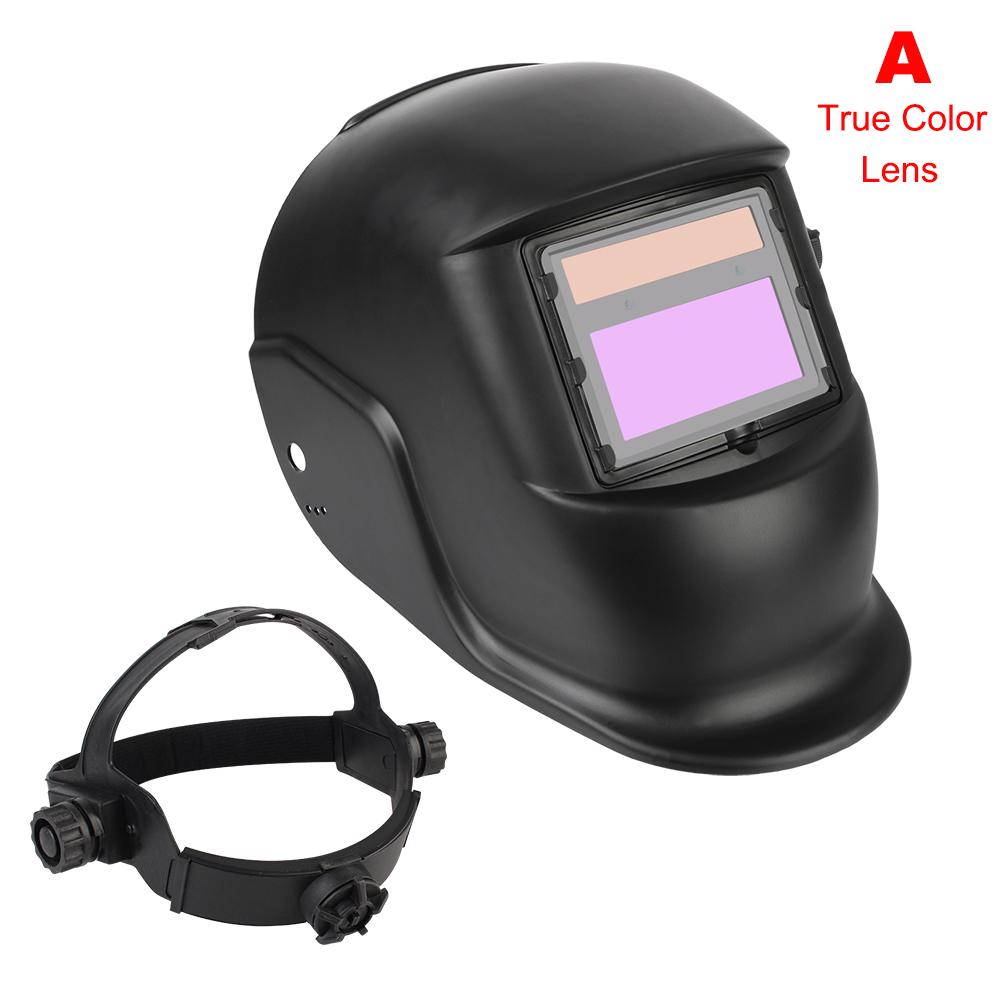 Auto Darkening Solar Power Welding Helmet Large View Welder Mask Welding Mask For Arc Weld Grind Cut True Color Lens