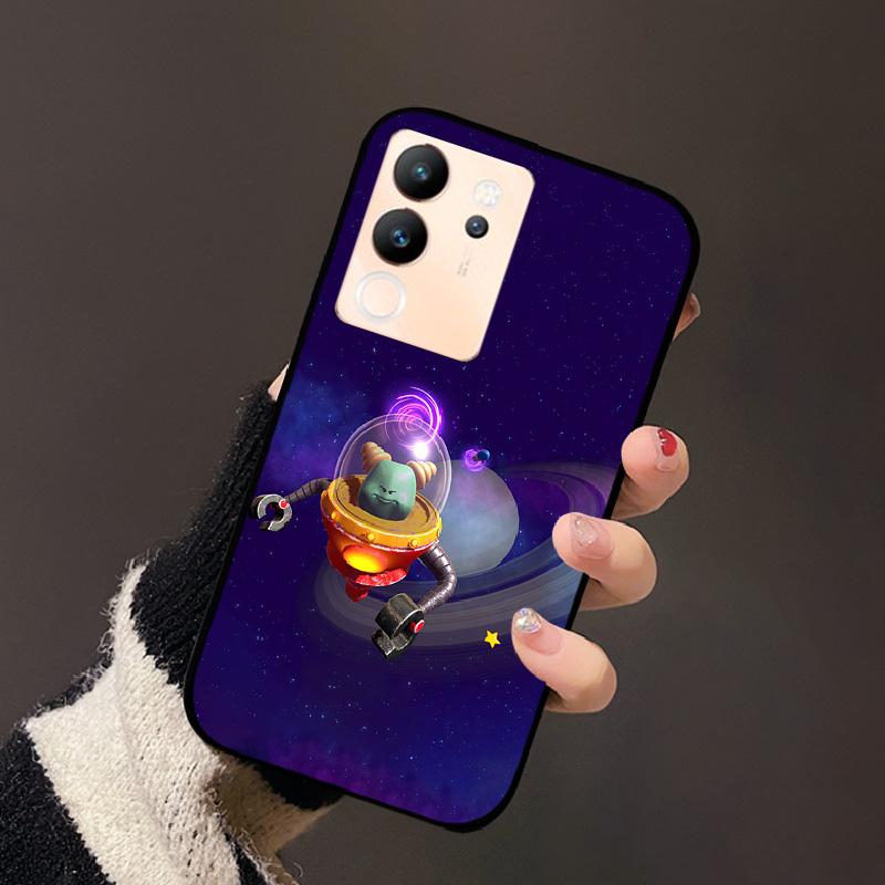 For Vivo V30 Lite 5G Case Fashion Cat Astronaut Flower Phone Bag For Vivo V30Lite 5G Luxury Protector Fundas Black Coque