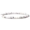 Armband - Weißer Türkis - 17CM - Naturstein - Achate - Onyx - Dehnbar