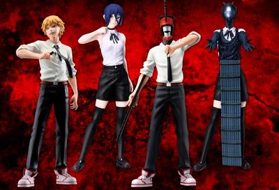 Chainsaw Man & Reze & Bomb & Denji Figures - Theatrical Version "Chainsaw Man: Reze Arc" Figuno Figure CHAINSAW MAN & REZE & BOMB & DENJI [Set of 4] 4