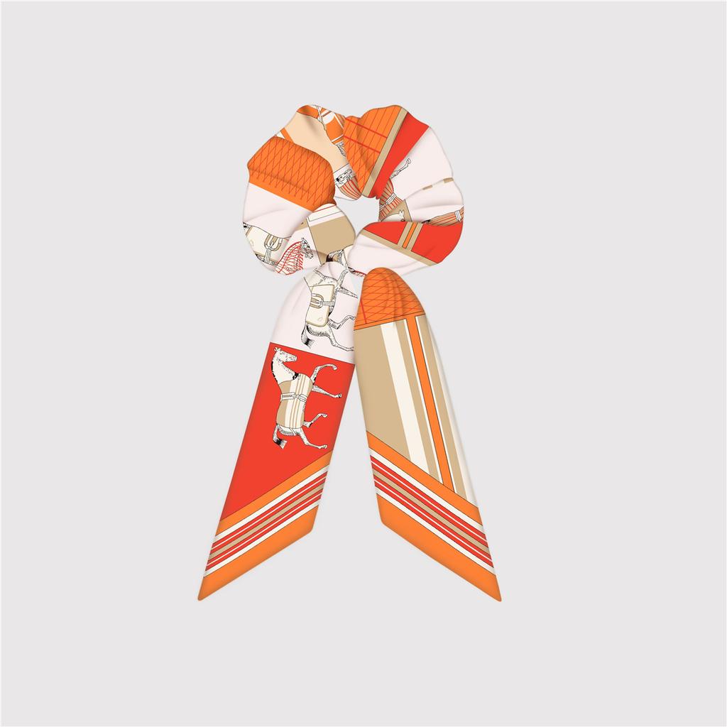 Elegant Silk Large Scrunchies Rubber Bands Women Hair Scarf Elastic Hair Bands Ties Ponytail Holder Hair Accessories for Girls