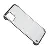 Capa de Celular de PC Rígido Galvanizado para Iphone 11 Meia Borda Transparente