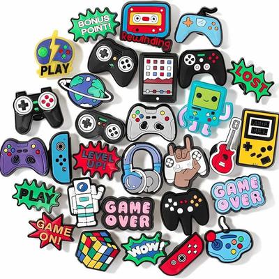 Jibbitzy Game Play Game Game Over, Play, Lost, Level Up 25 Pcs Accessories Crocs Decoration