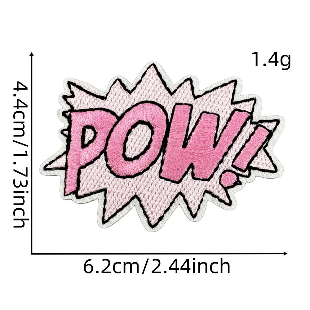 Rosa Cartoon Gestickter Stoffaufnäher für Hüte, Kleidung und mehr