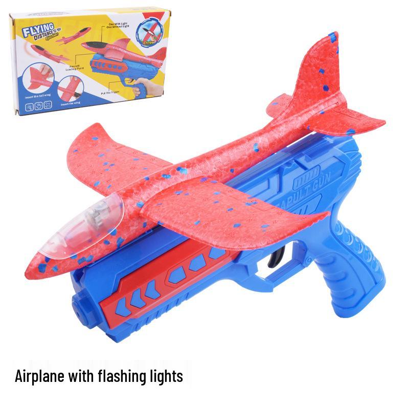 TikTok Trendy Children's Foam Airplane Launcher Toy - Hand-Throw Glider for Boys & Girls Outdoor Play