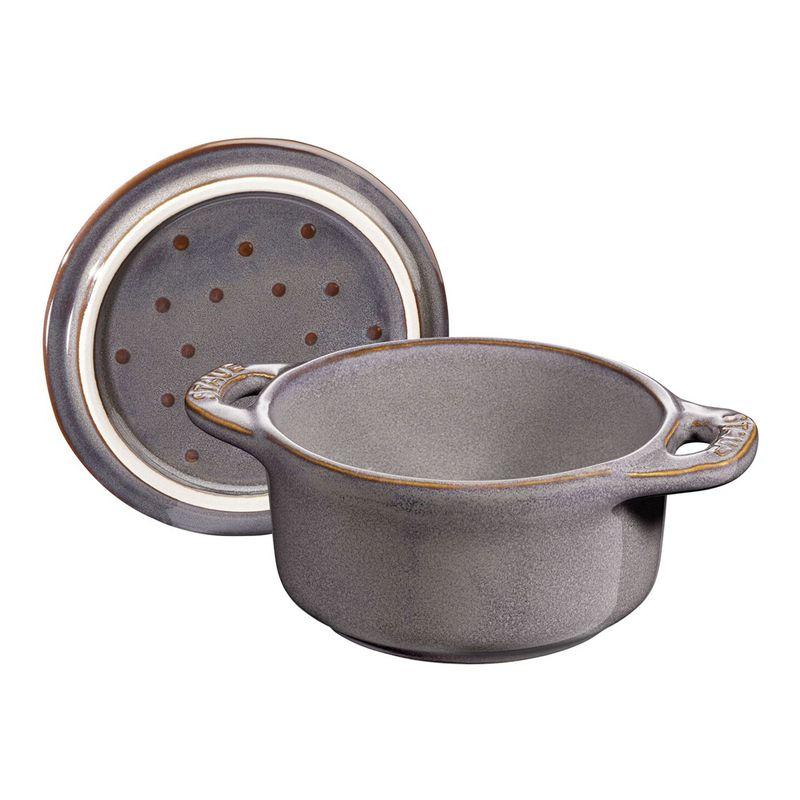 Staub Ceramic Mini Cocotte Round 10cm (Antique Gray)