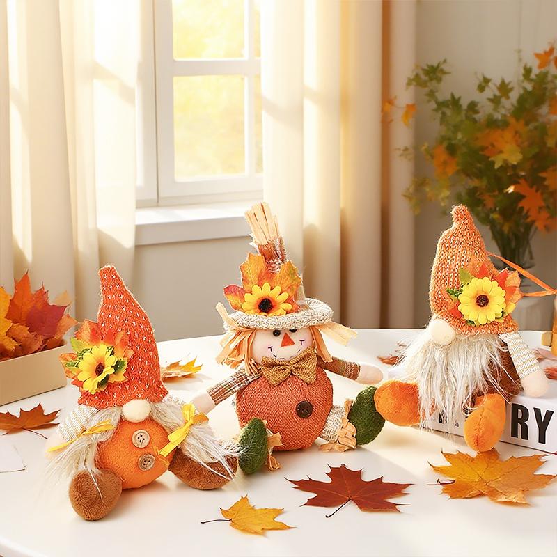 1PC Doll Pendants Home Decor Scarecrow Designs Country Style Thanksgiving Decor Store Decor 23x10cm