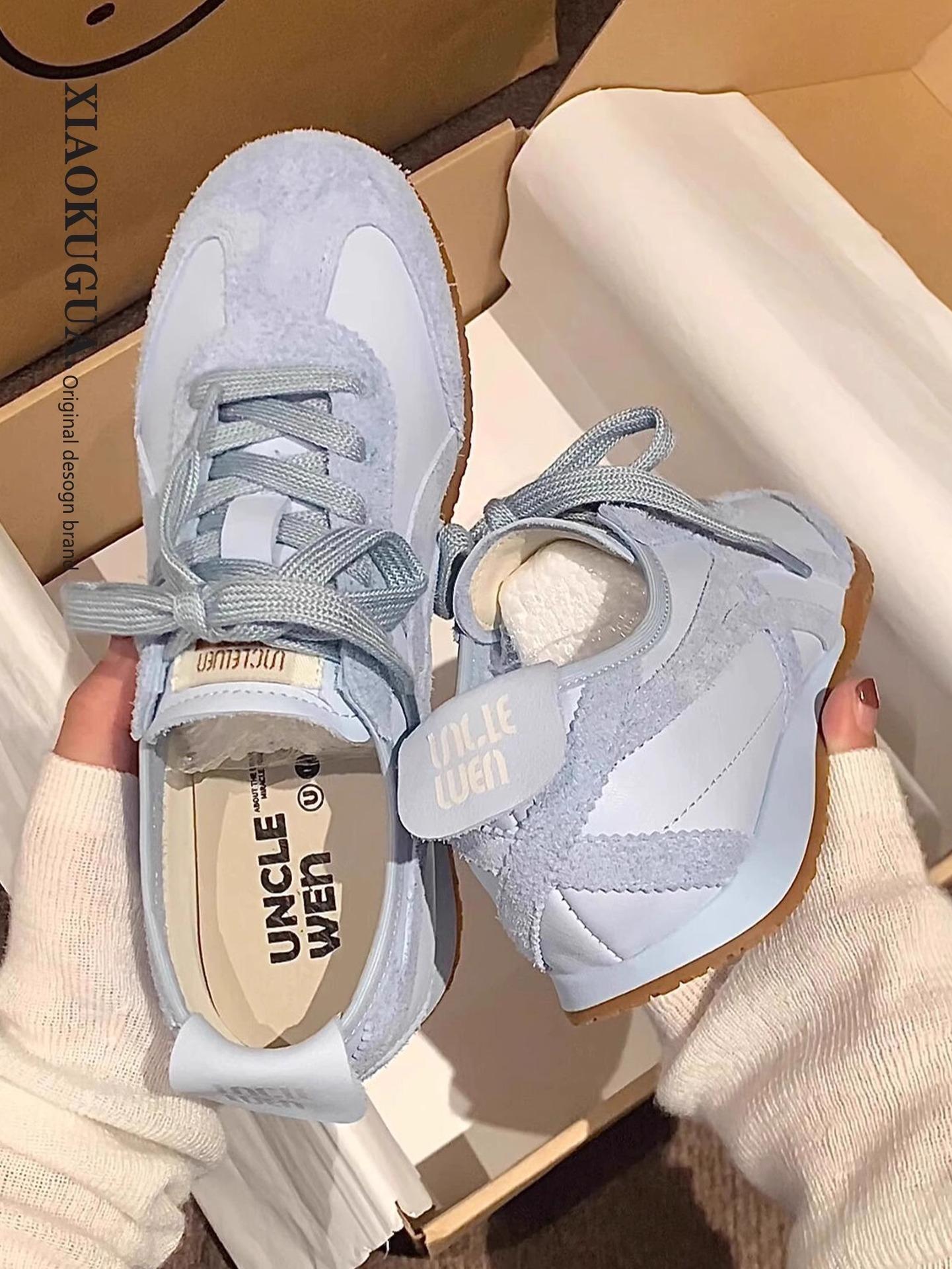 

Retro Forrest Gump training shoes women s 2025 new summer soft-soled casual sports shoes flat-soled versatile white shoes 40 светло-синий