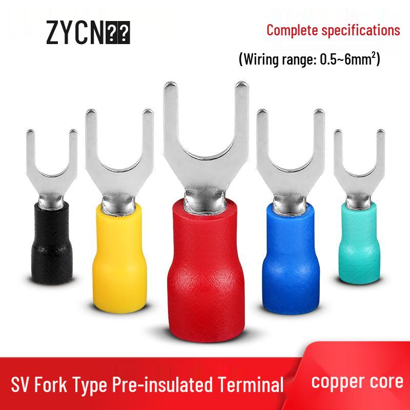 SV1.25-3/4S European Pre-insulated U/Y-shaped Copper Crimp Terminal