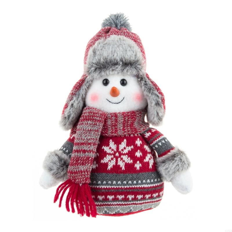 62KD Hat Christmas Dolls Figure for Christmas Mantels Shelf Adornment Display