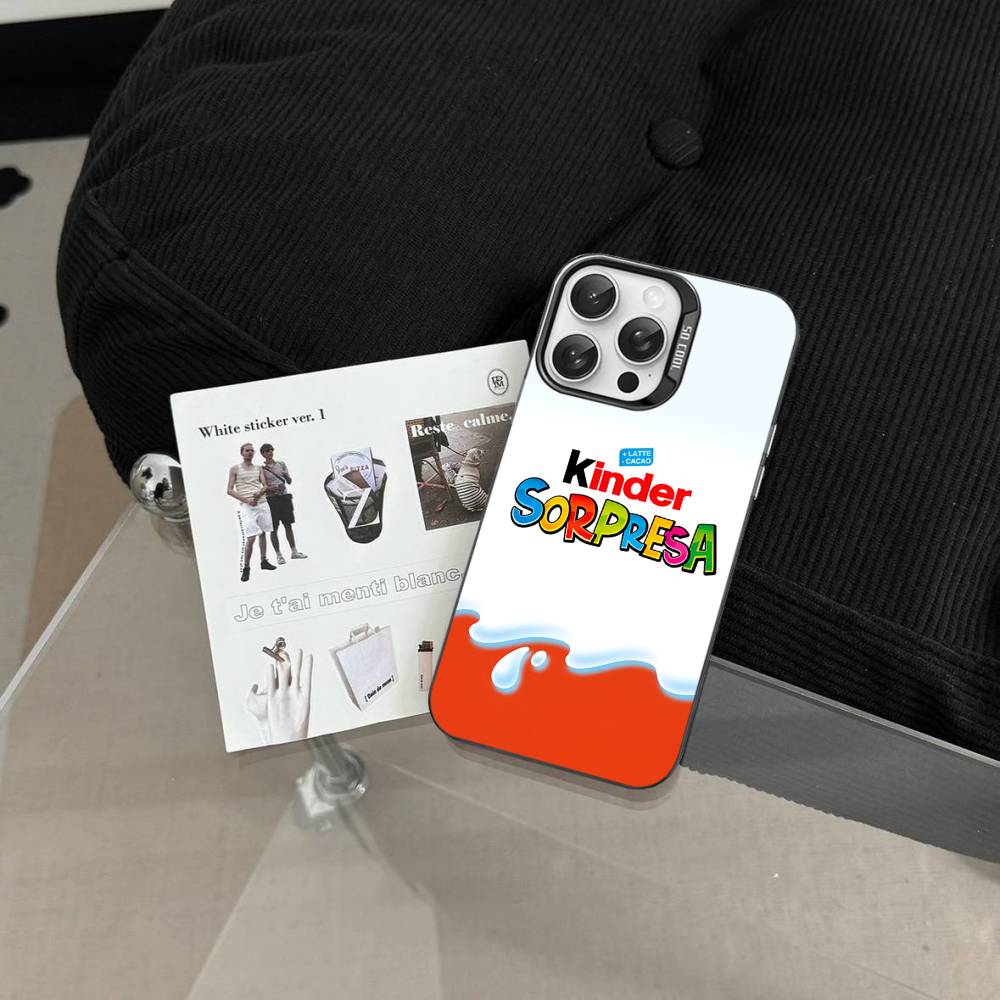 Trolly Egg KINDER JOY Surprise Phone Case For IPhone 17 16 15 14 13 12 11 Pro MAX Matte Shockproof Back Anti Fall Matte Cover