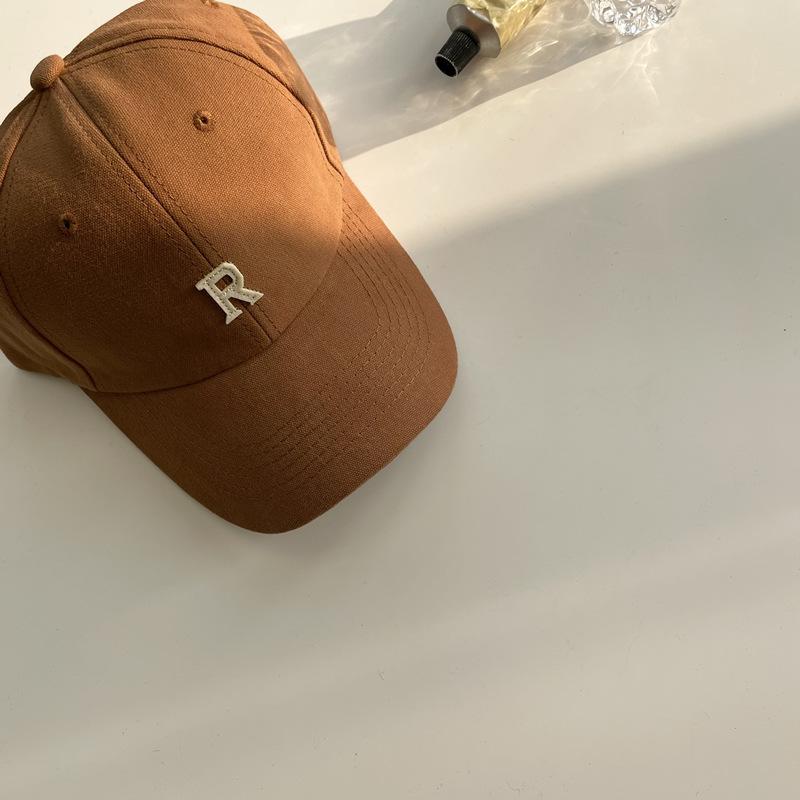 R Letter Baseball Cap Children Spring and Autumn Thin Niche Street Card Sunshade Sunscreen Couple Cap