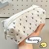 High-Capacity Cute Bow Makeup & Stationery Bag for Students