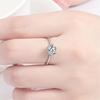 Korean Snowflake Heart-Shaped Simulated Diamond Ring for Weddings – 1 Carat, Six-Prong Design