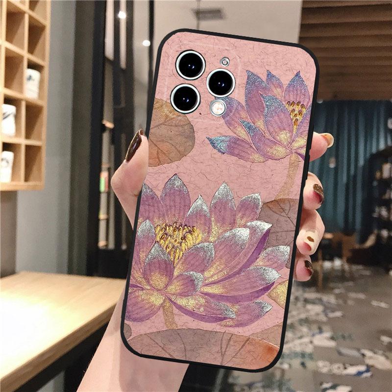 Lotusblumen-Handyhülle Für iphone 17 Pro Max 17 Pro Air 16 15 14 13 Pro Max 15 16 Pro 15Plus