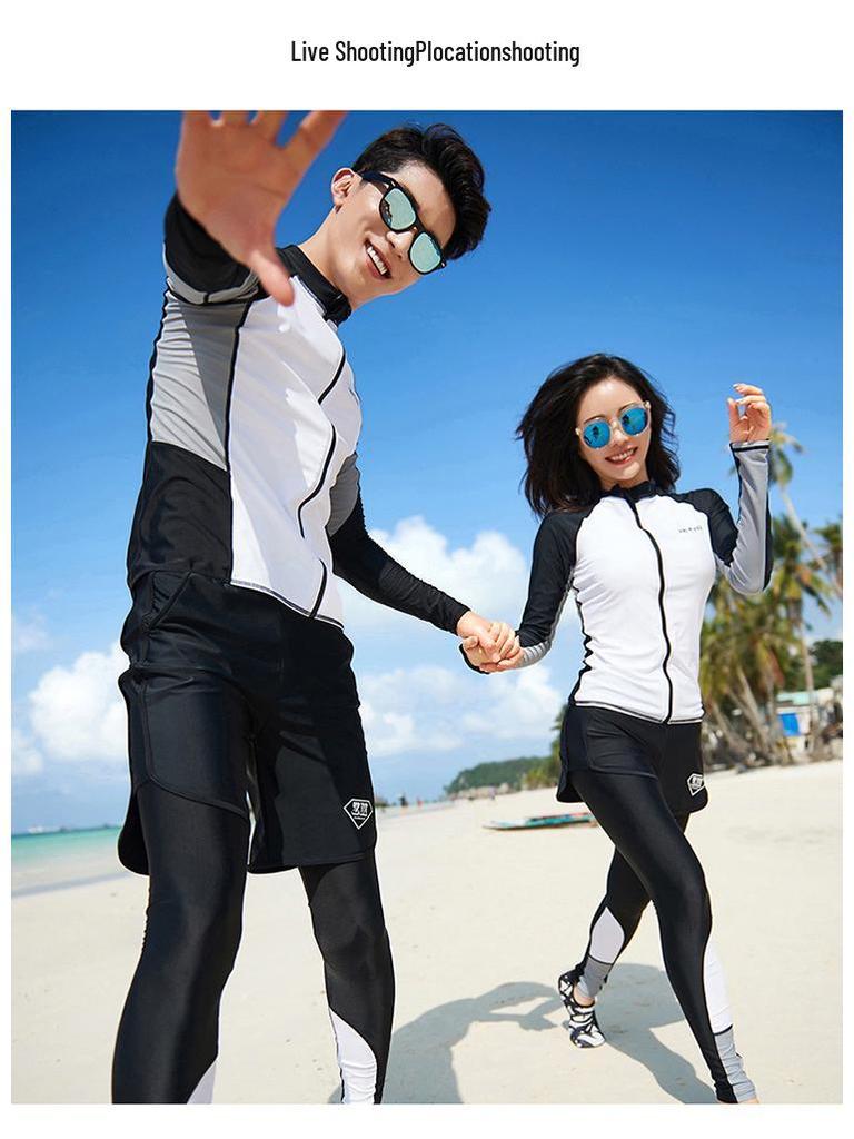Women's Quick-Dry Two-Piece Snorkeling Wetsuit with Sun Protection and Jellyfish Guard