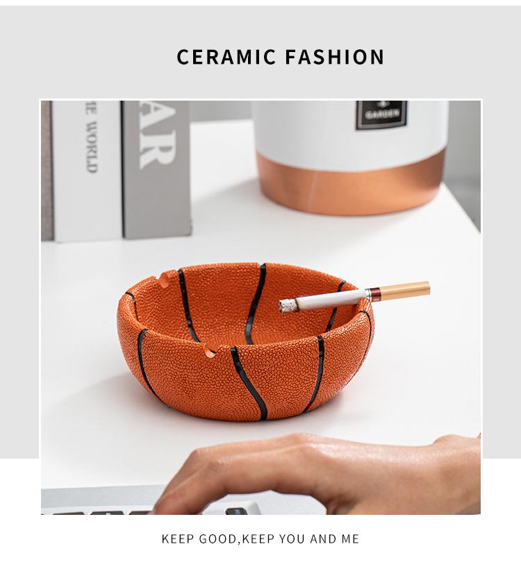 Banyan Anti-Fall Basketball Ashtray: Creative, Trendy, and Fly-Proof for Home or Office