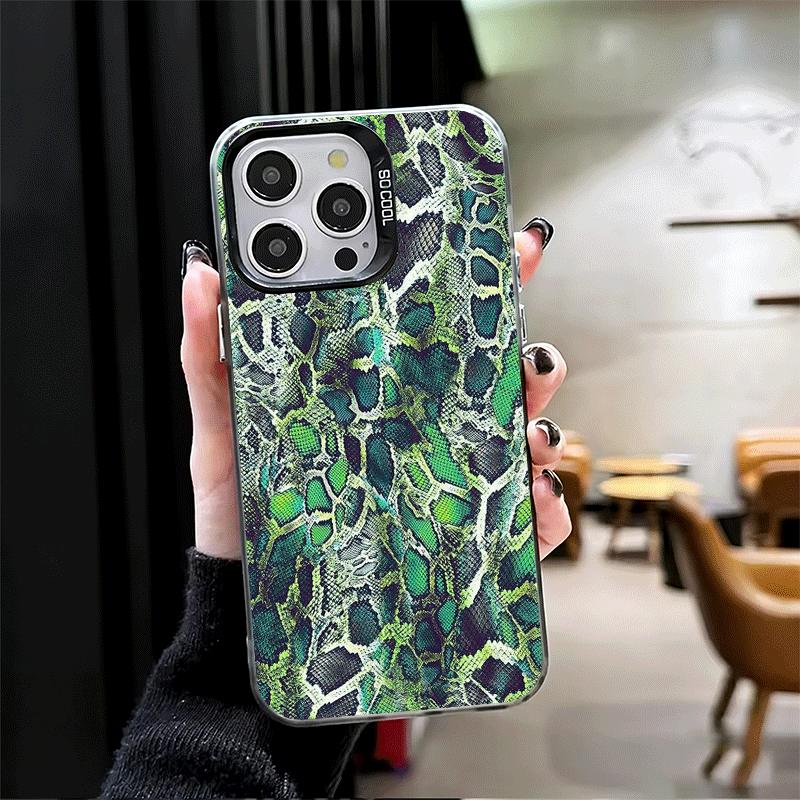 Fashion Snake Skin Pattern Shockproof Phone Case for iPhone 17 Air 16 16E 15 Pro Max 14 Plus 13 Mini 12 Back Cover Anti Fall Fun