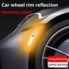 2pcs Car Reflective Warning Stickers, Wheel Eyebrow Anti-Collision Strips for XC90 XC60 V50 S60 V70 , Exterior Accessories