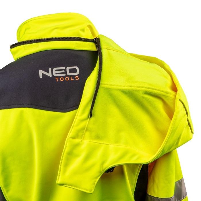 High Visibility Softshell Jacket With Hood Yellow L - T N81-700-L